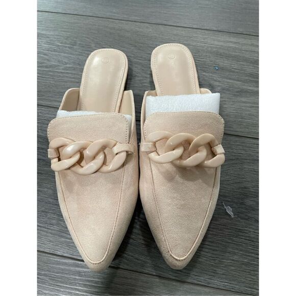 Brand New Juliet Holly Women’s 10 Slip on Loafers Flats Metal Chain - Picture 1 of 8